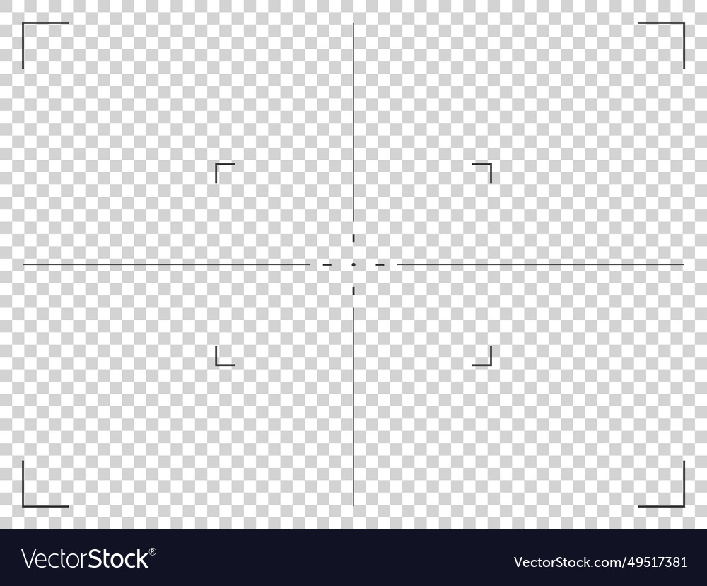Camera frame viewfinder grid with cross target