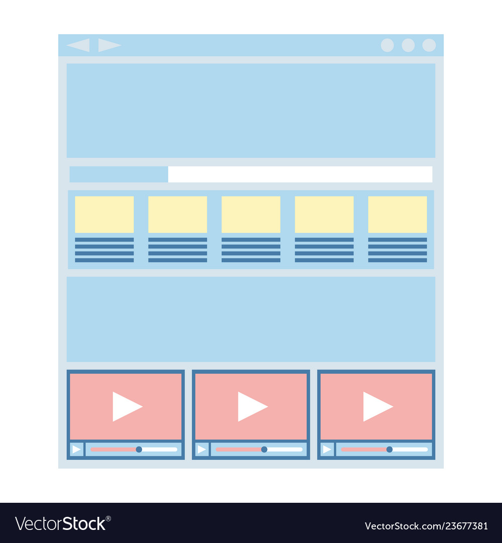 Flat website template web design technology