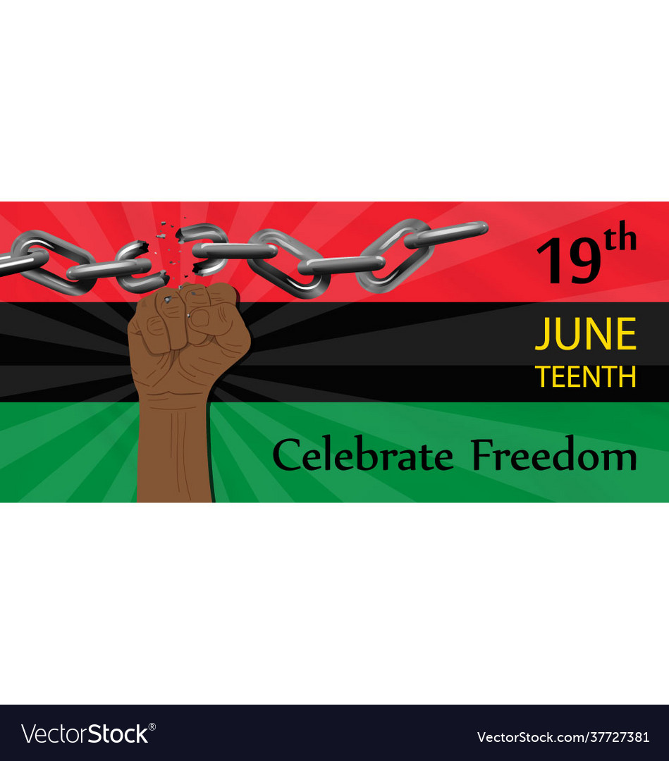 Juneteenth independence day freedom june 19 Vector Image