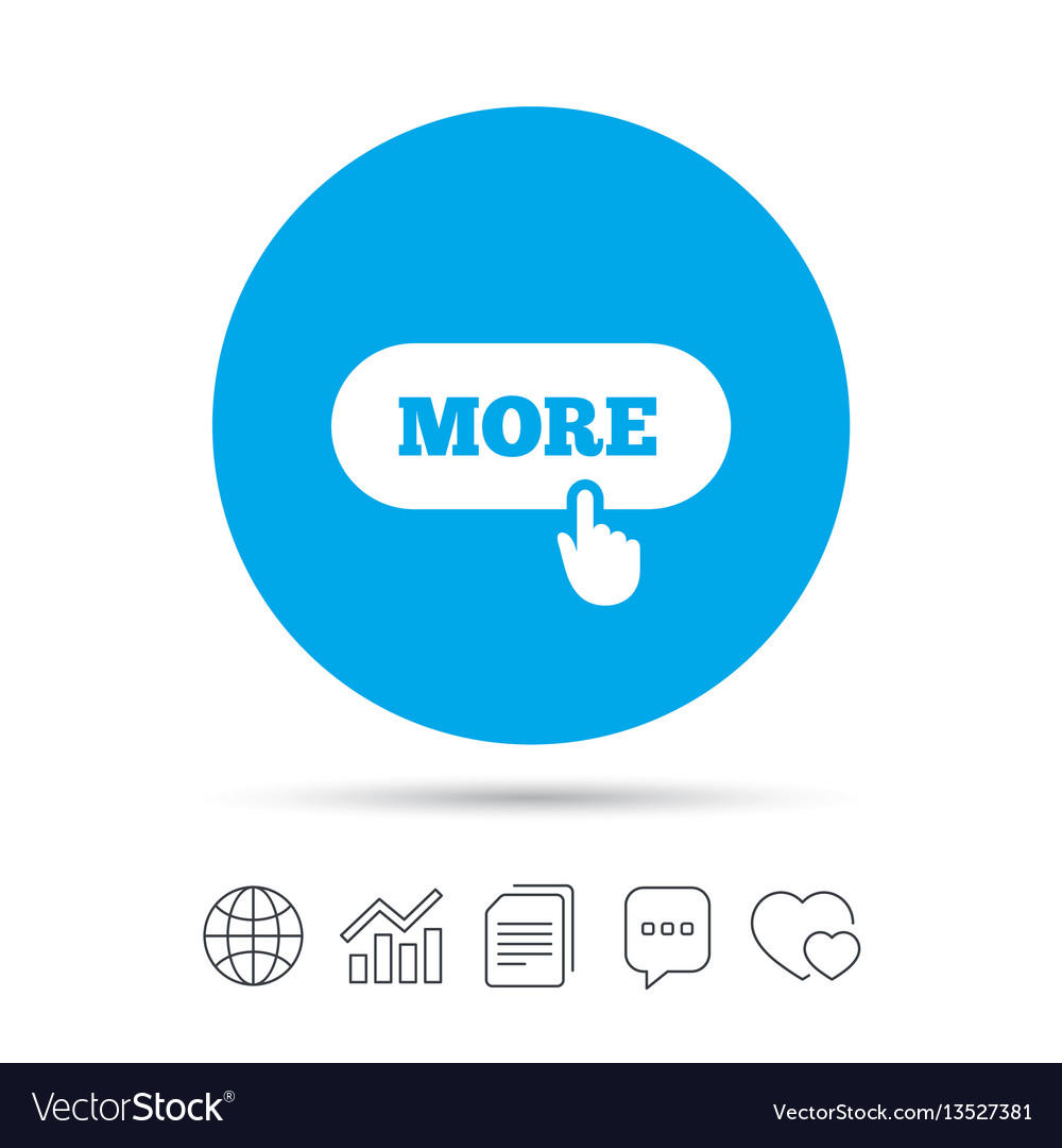 More with hand pointer icon details symbol