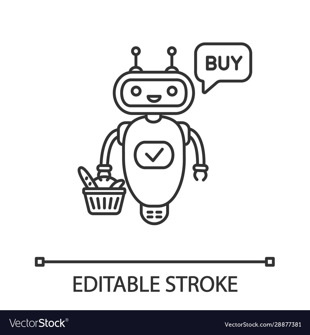 Online-Kundendienst Chatbot lineare Symbol