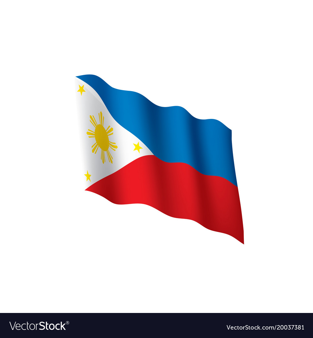 Philippines flag Royalty Free Vector Image - VectorStock