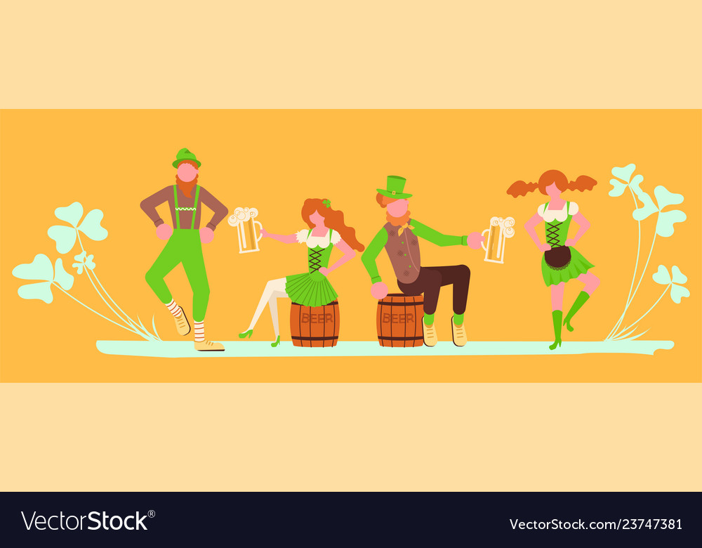 Saint patricks day horizontal banner template