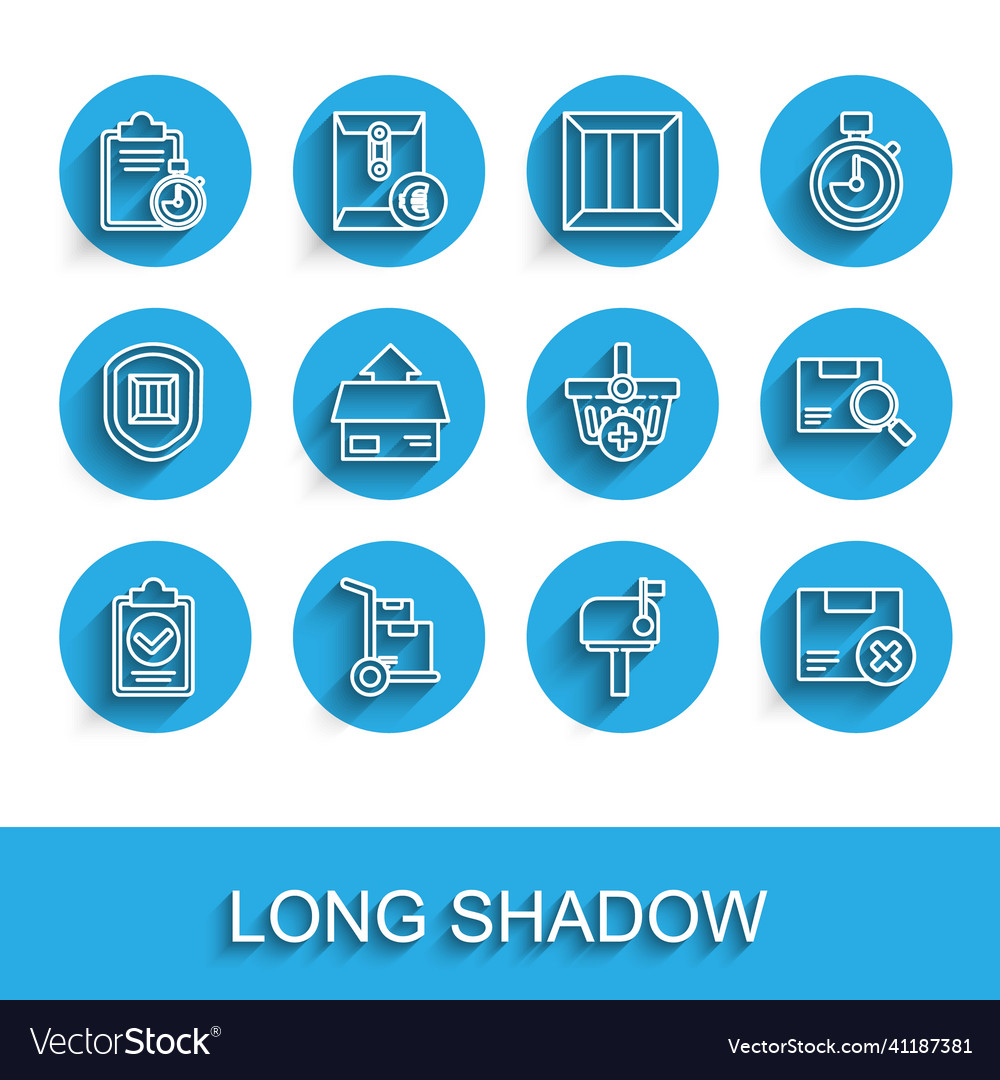 Set line verification of delivery list clipboard vector image Set line verification of delivery list clipboard