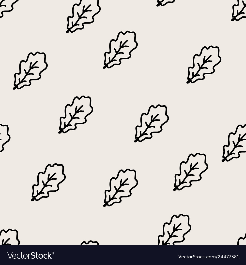 Simple leaf shape seamless pattern autumn