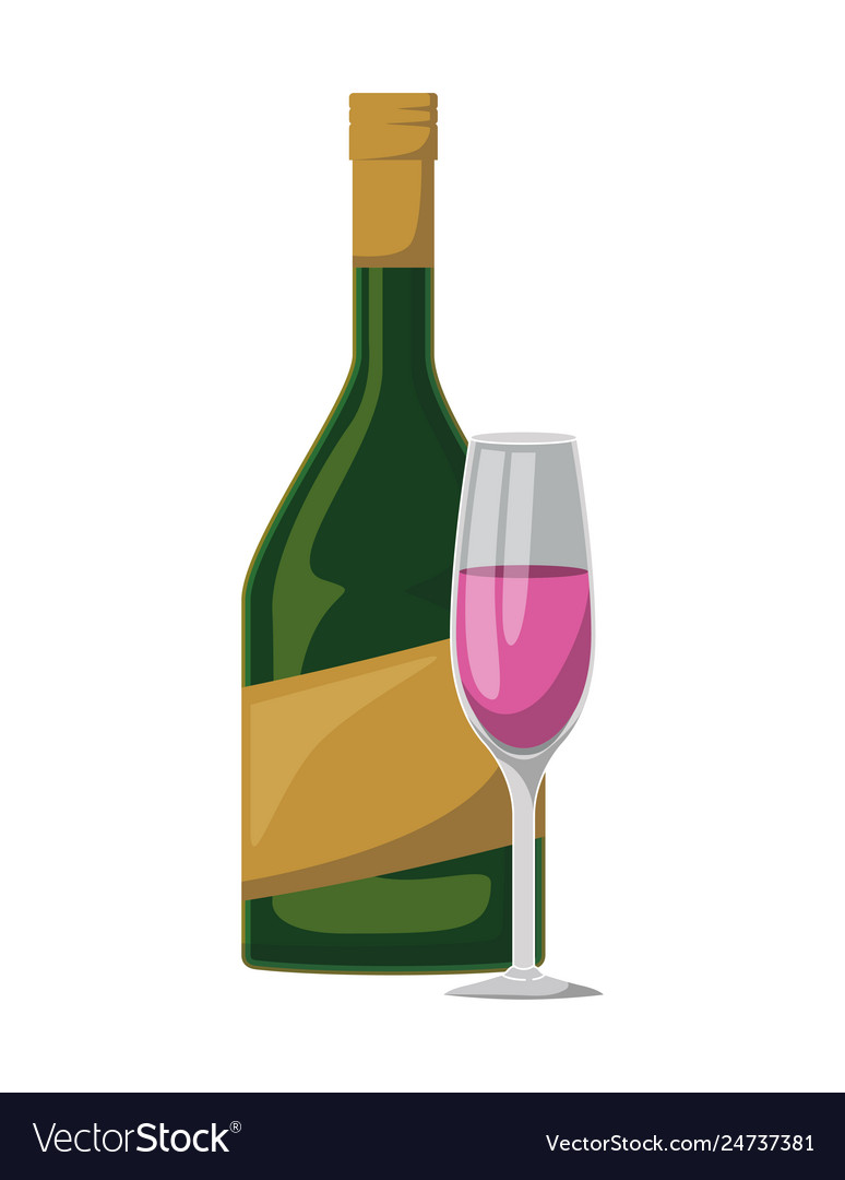 Wine cup and bottle icon