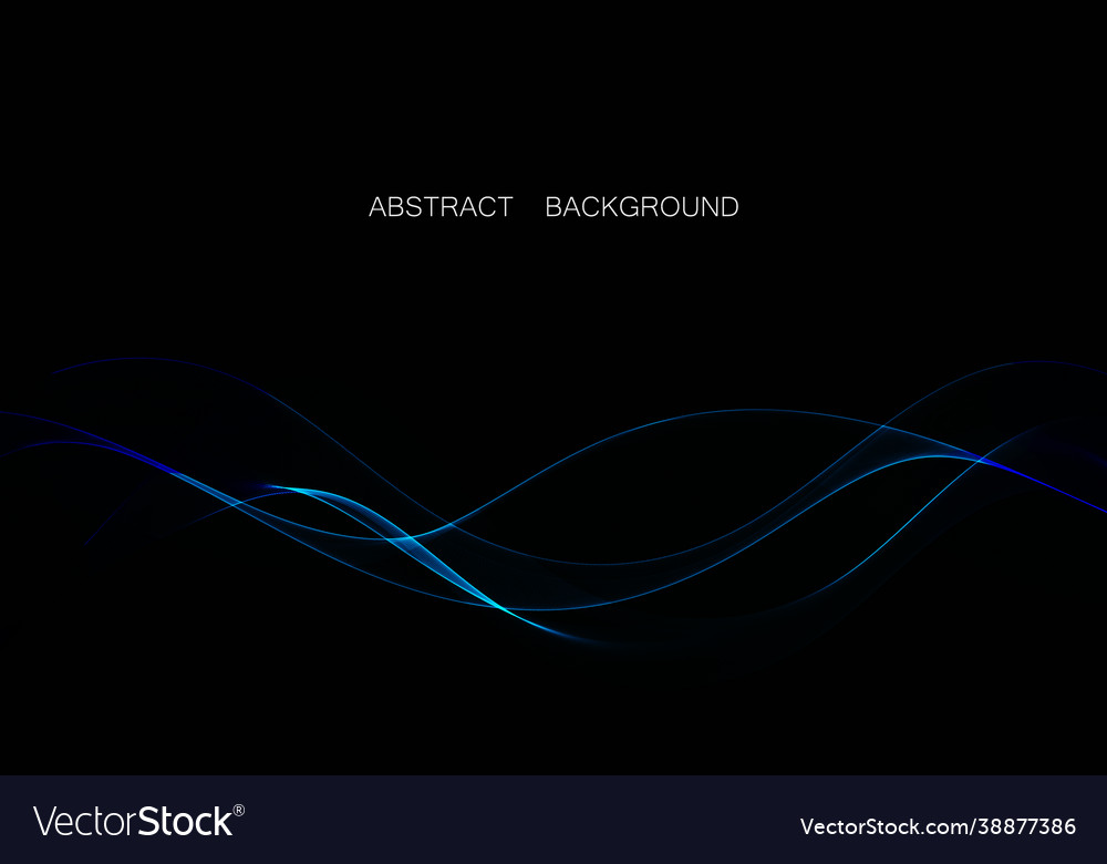 Abstract shiny color blue wave design element