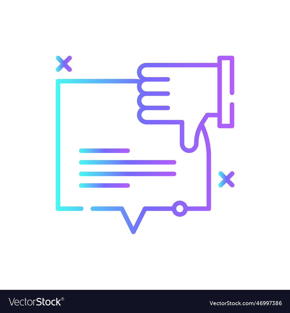 Bad feedback icon with blue duotone vector image Bad feedback icon with blue duotone