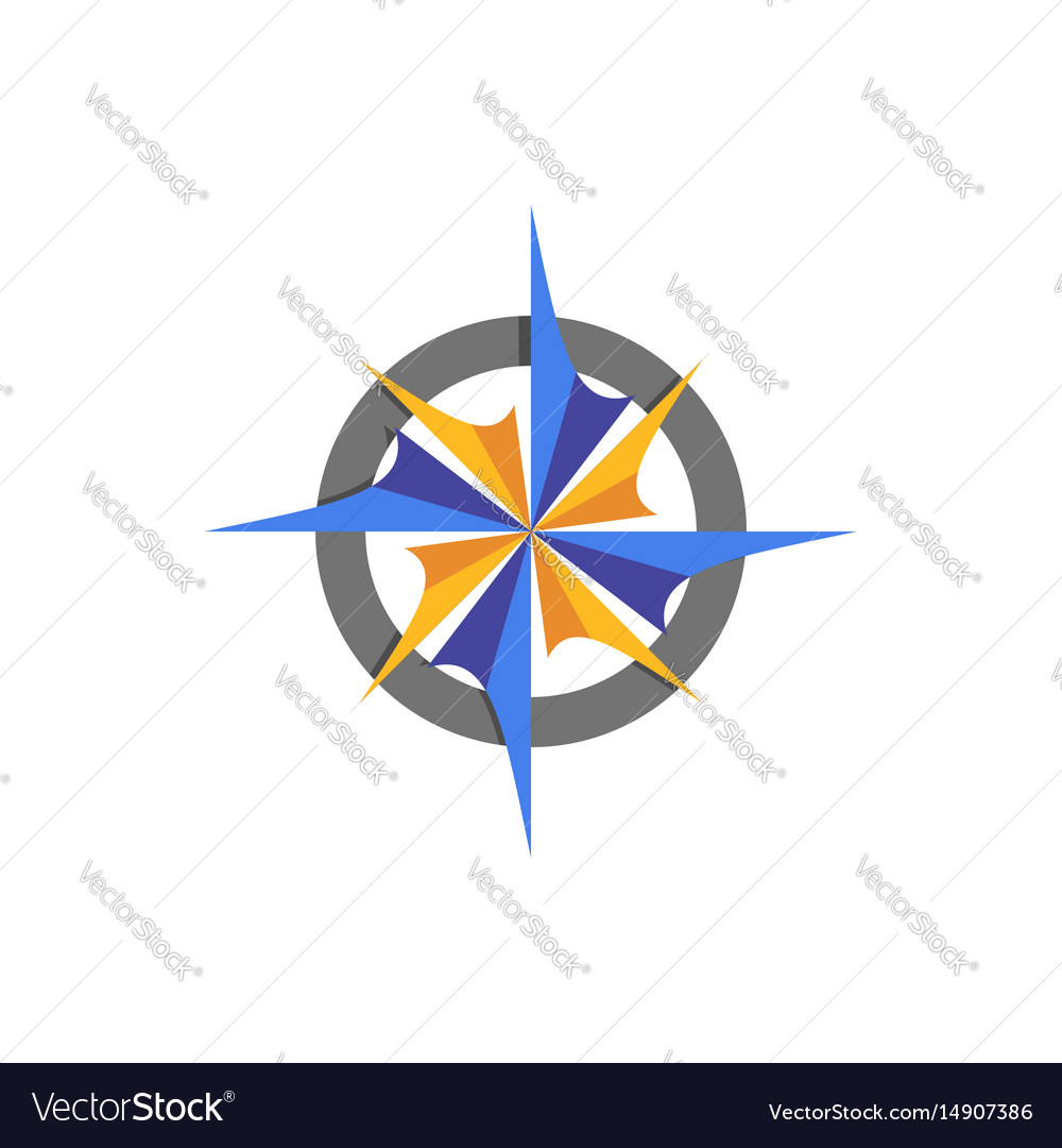 Compass abstract icon element