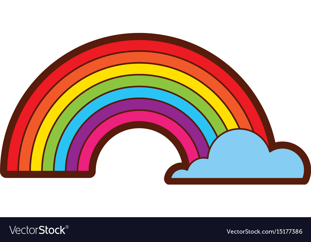 Cute fantacy rainbow icon Royalty Free Vector Image