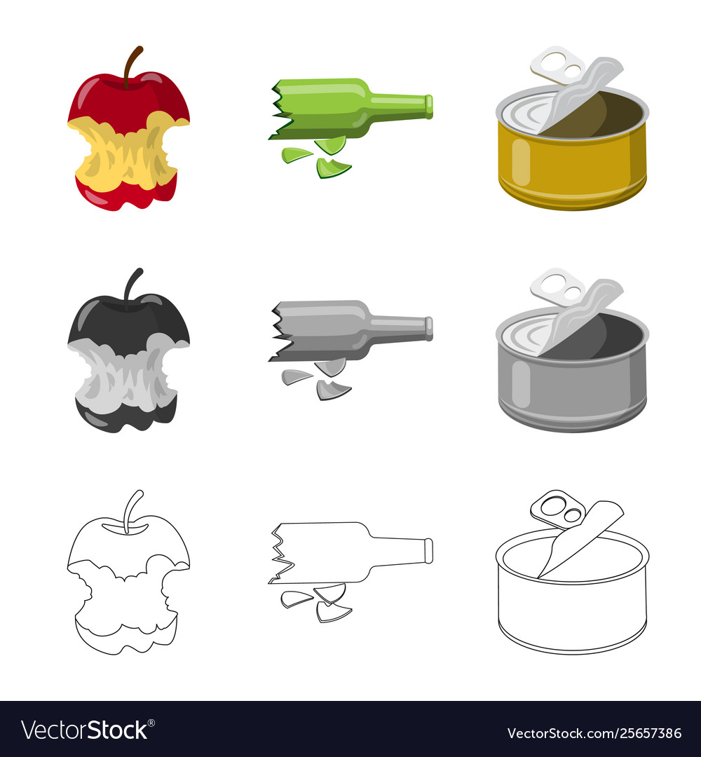 Design dump and sort symbol set vector image Design dump and sort symbol set
