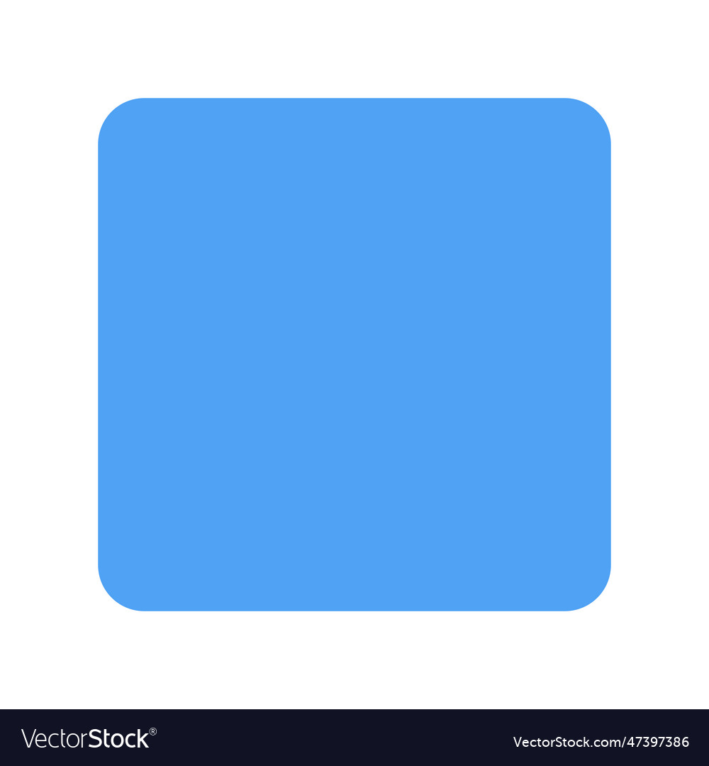 Flat design blue square icon Royalty Free Vector Image