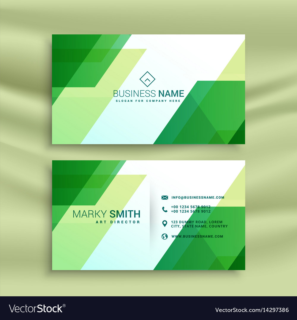 Green Business Card Template