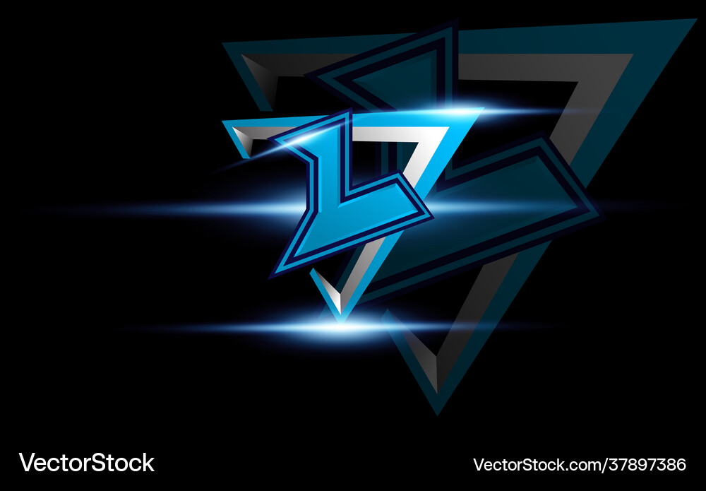 Initial l with shield letter monogram Royalty Free Vector