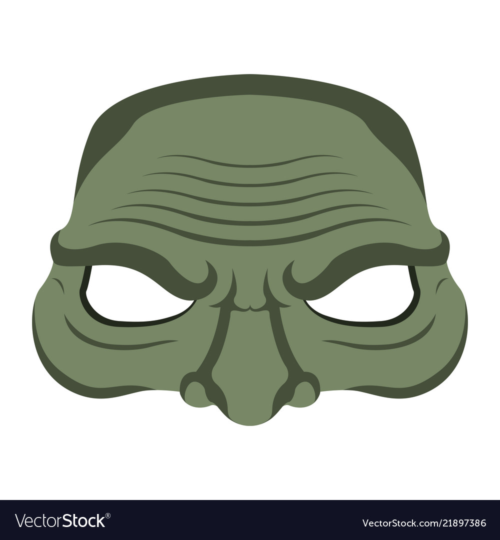 Isolated halloween zombie mask