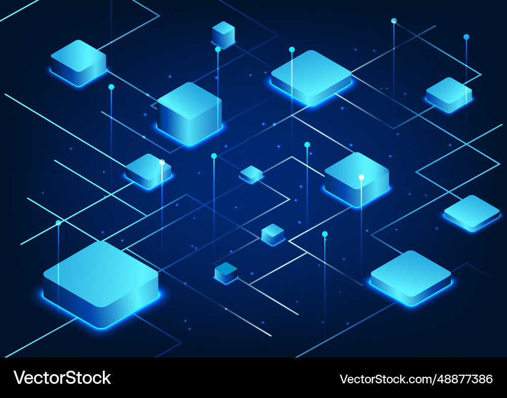 Metaverse technology the rectangular box shape Vector Image
