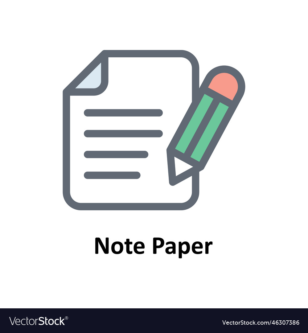 Note paper fill outline icons simple sto