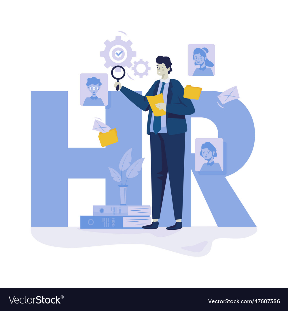 Office worker human resources division Royalty Free Vector