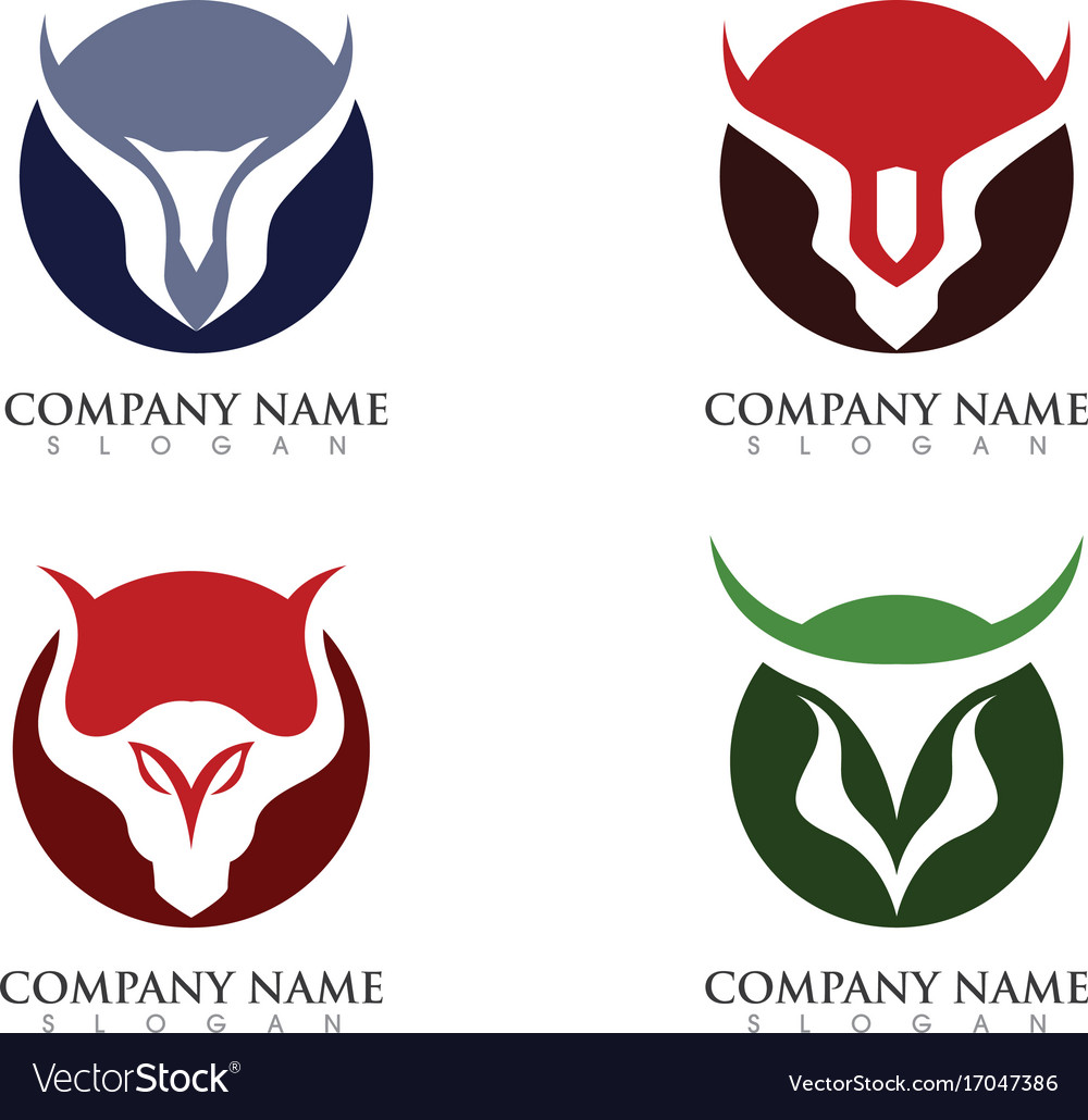 red bull taurus logo template icon royalty free vector image