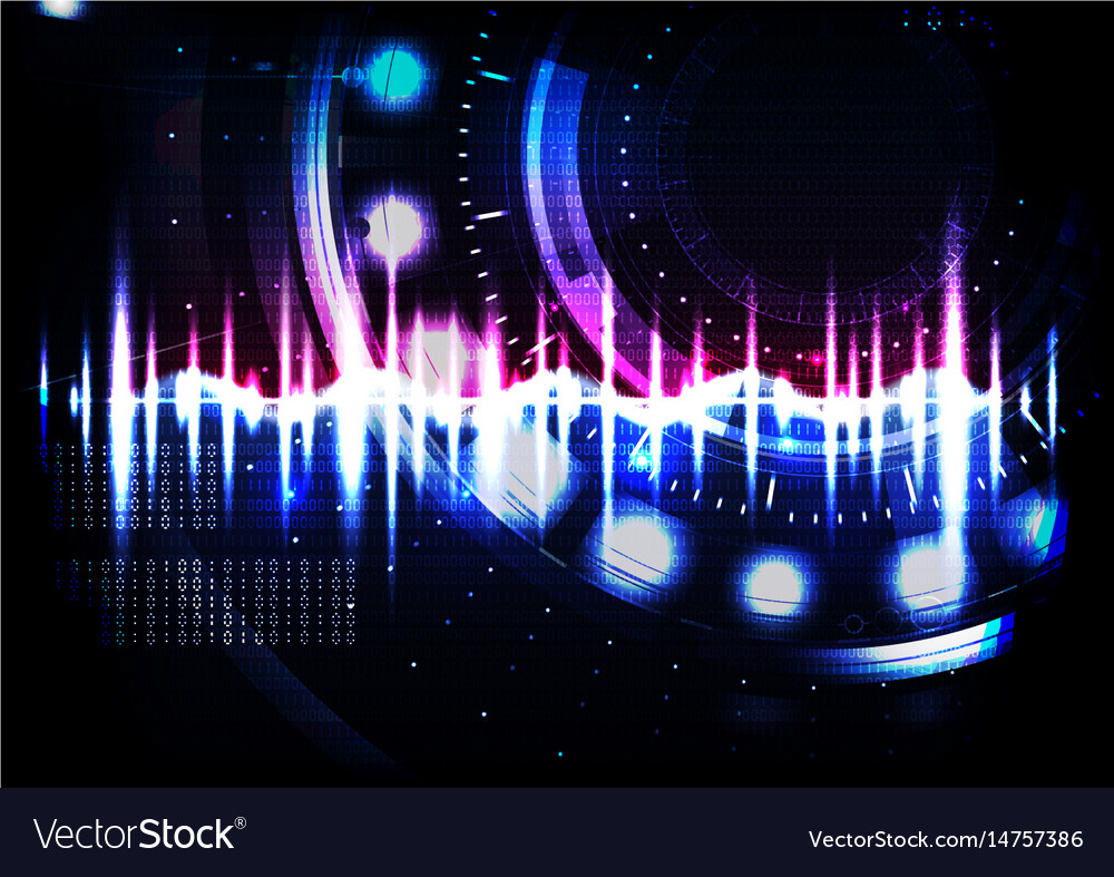 Technological abstract digital pulse background