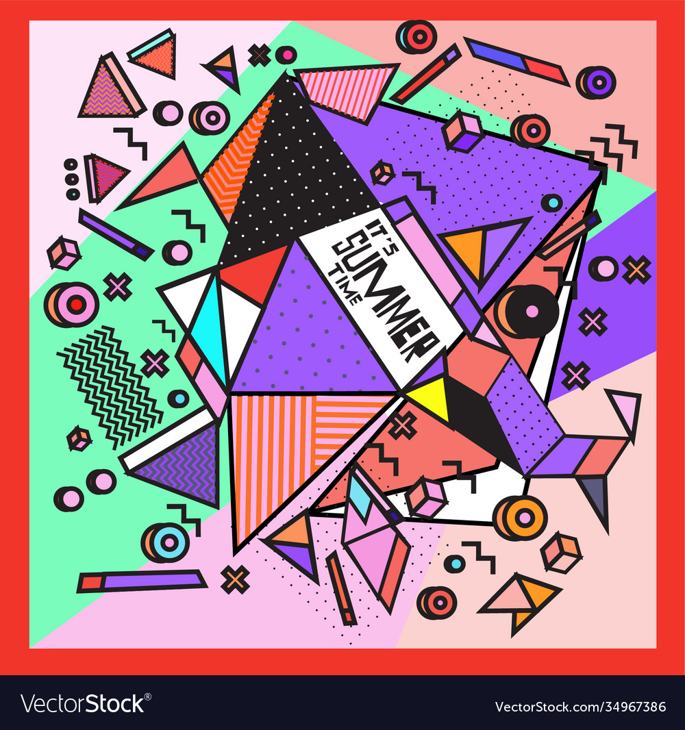 Triangle geometric forms for summer design event