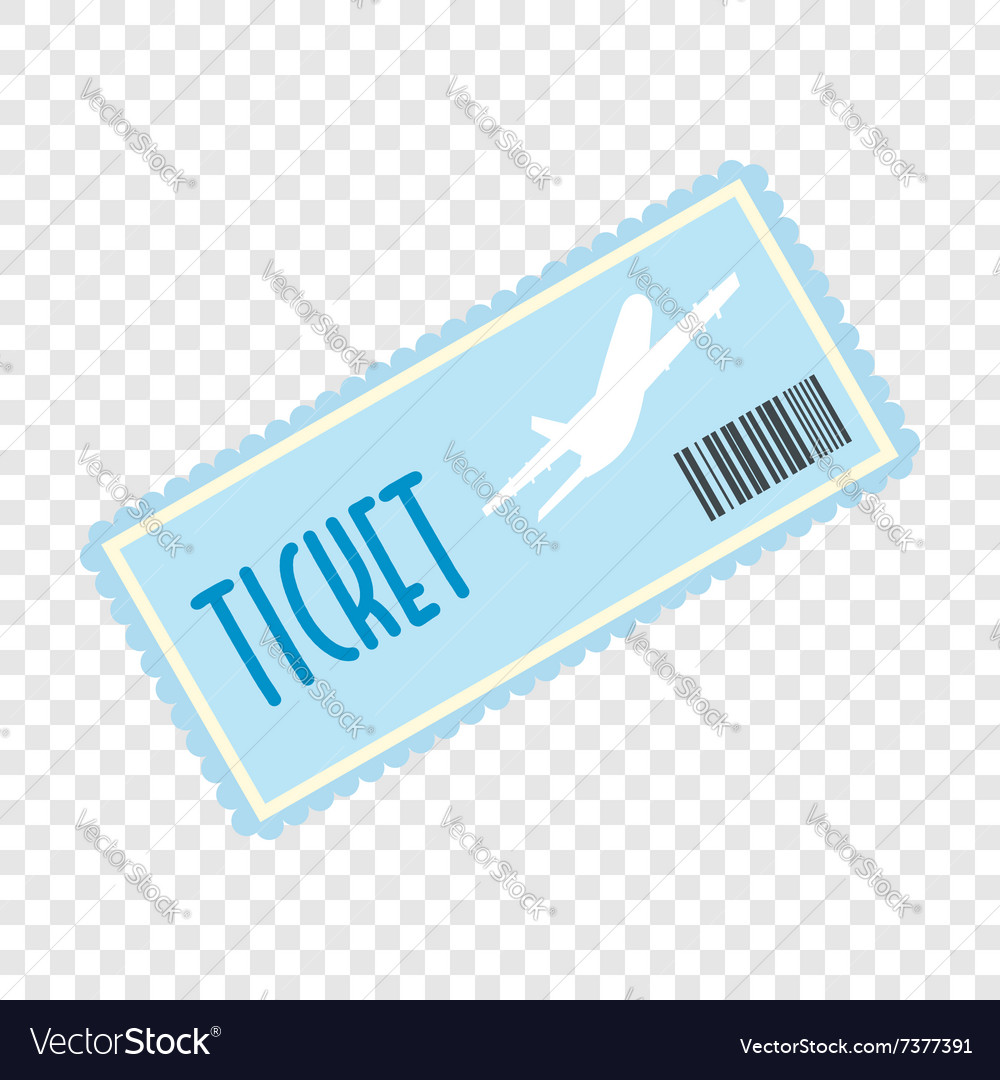 Airplane ticket flat icon Royalty Free Vector Image