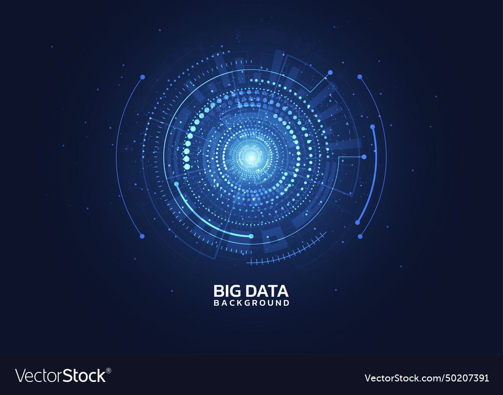 Big data visualization abstract technology Vector Image Big data visualization abstract technology