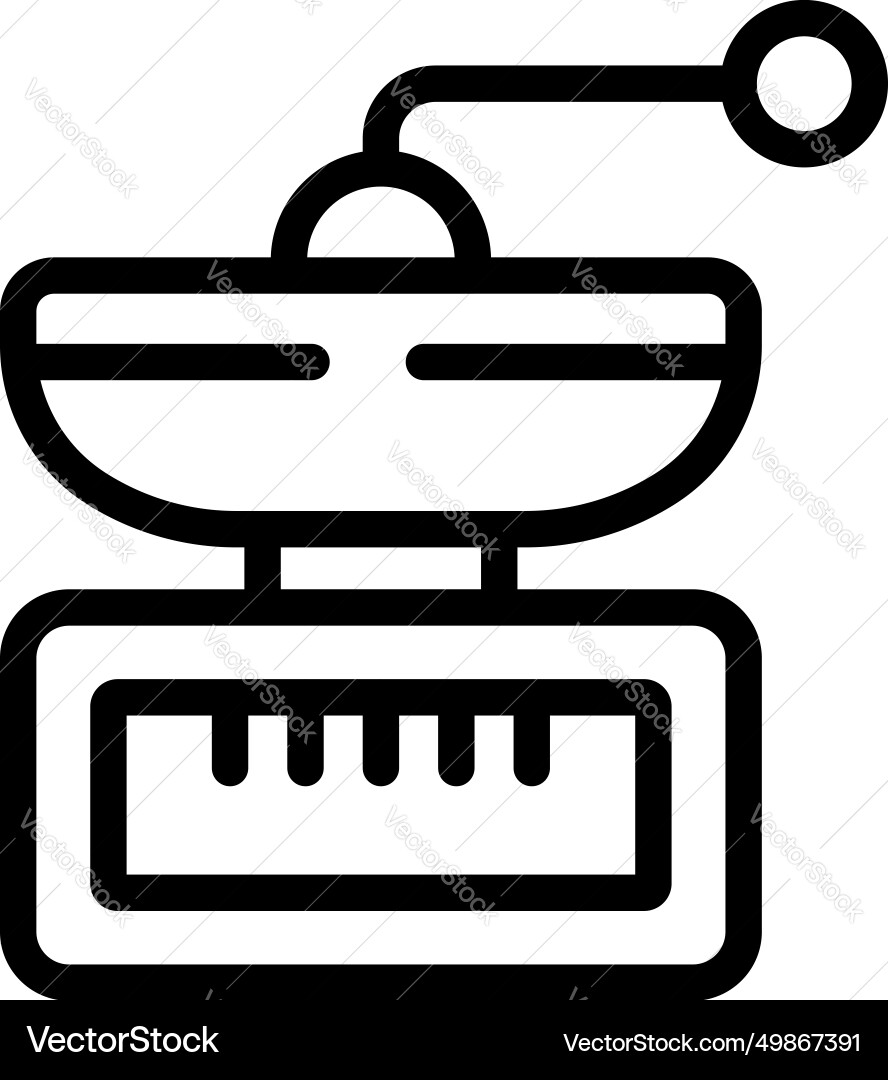 Coffee beans grinder icon outline cream Royalty Free Vector