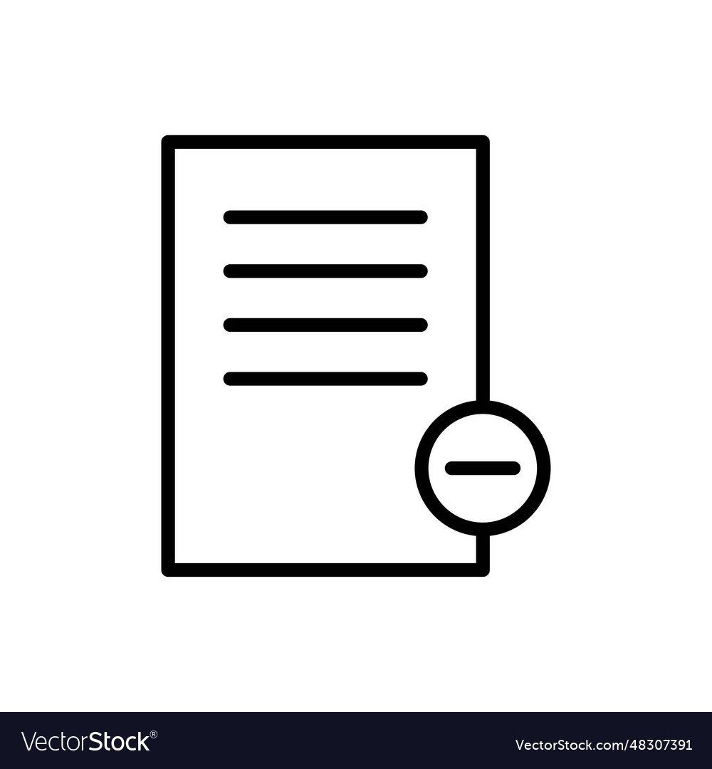 Document and files icon add file delete vector image Document and files icon add file delete