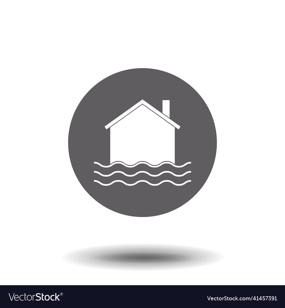 Flood icon emblem isolated on white background