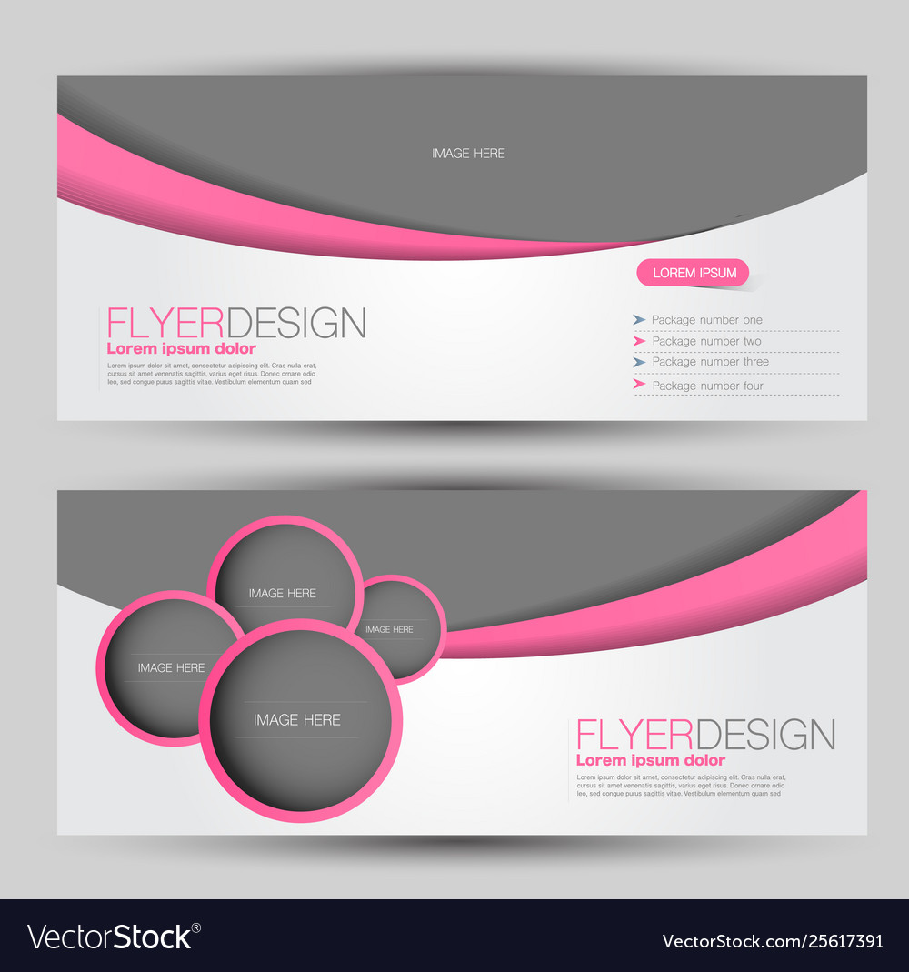 Flyer banner or web header template set