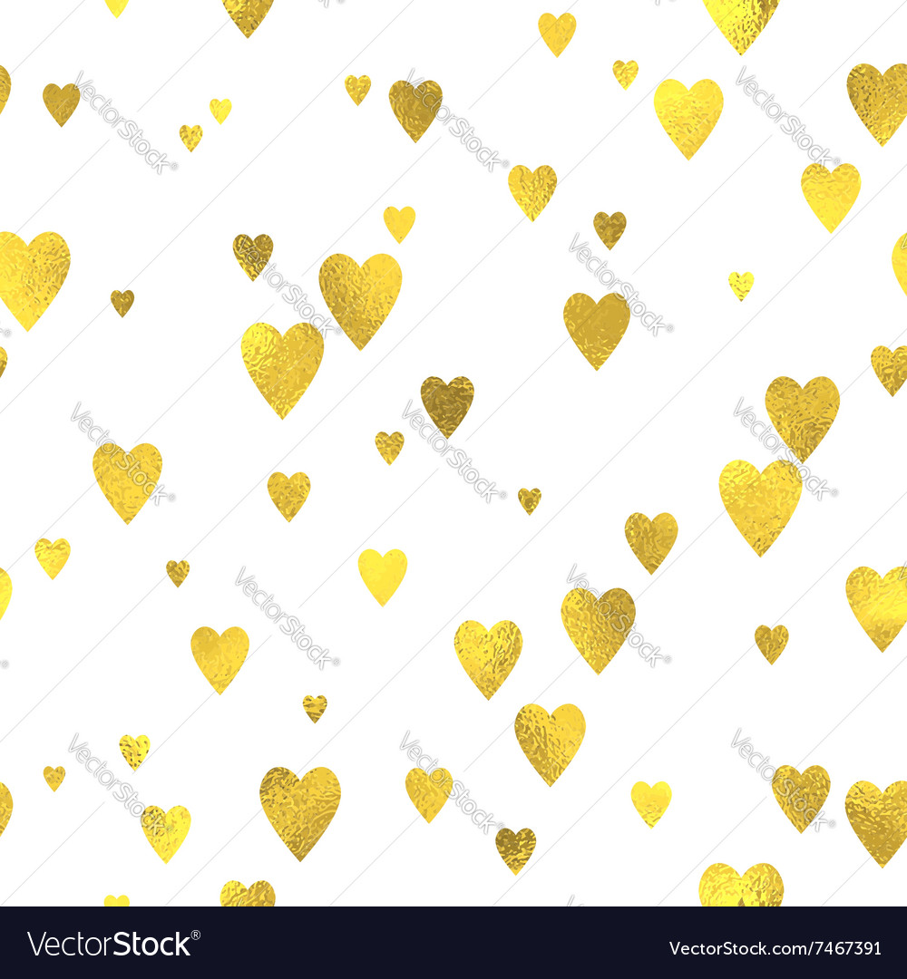 Gold glittering foil seamless pattern Royalty Free Vector