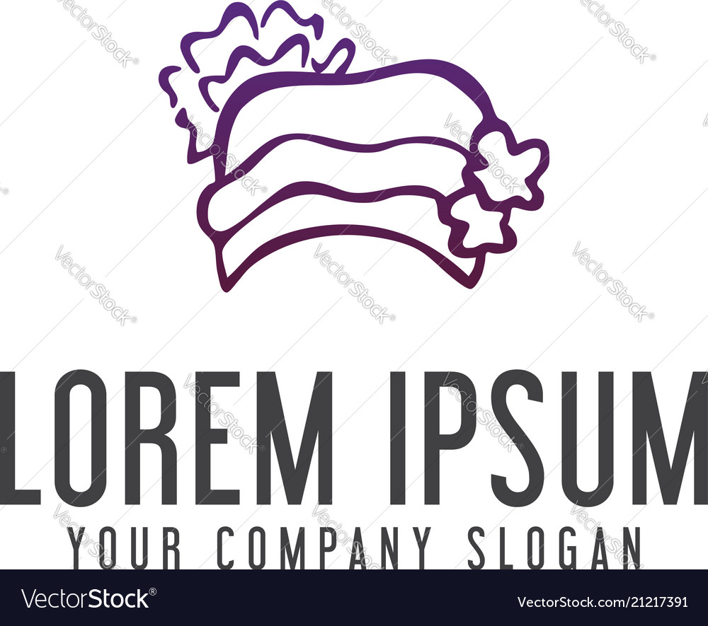 hat woman logo design concept template royalty free vector