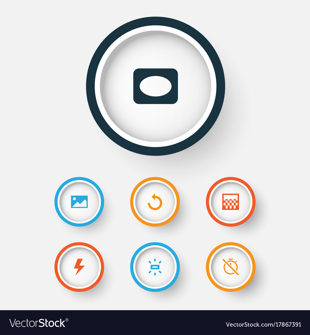 Image icons set collection of brightness rotate