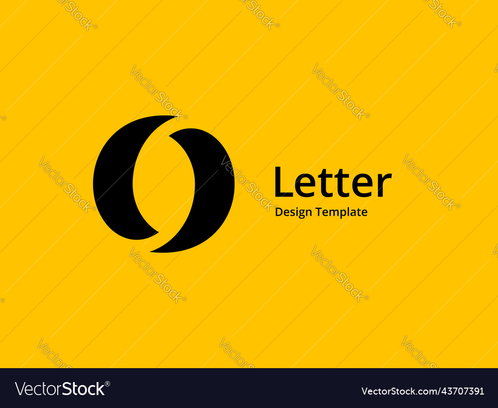 Letter o or number 0 logo icon design template vector image