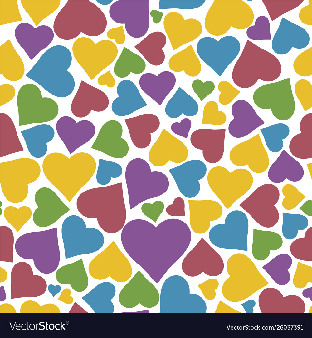 Seamless pattern with hearts