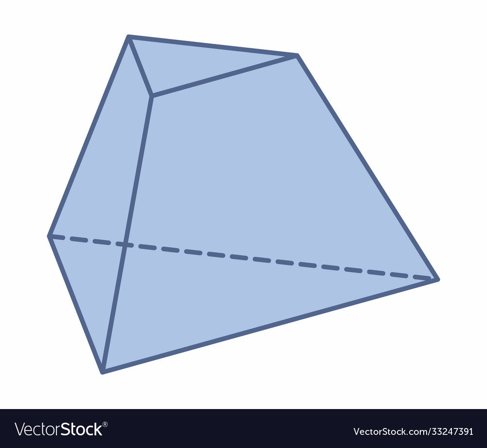 Truncated triangular pyramid vector image Truncated triangular pyramid