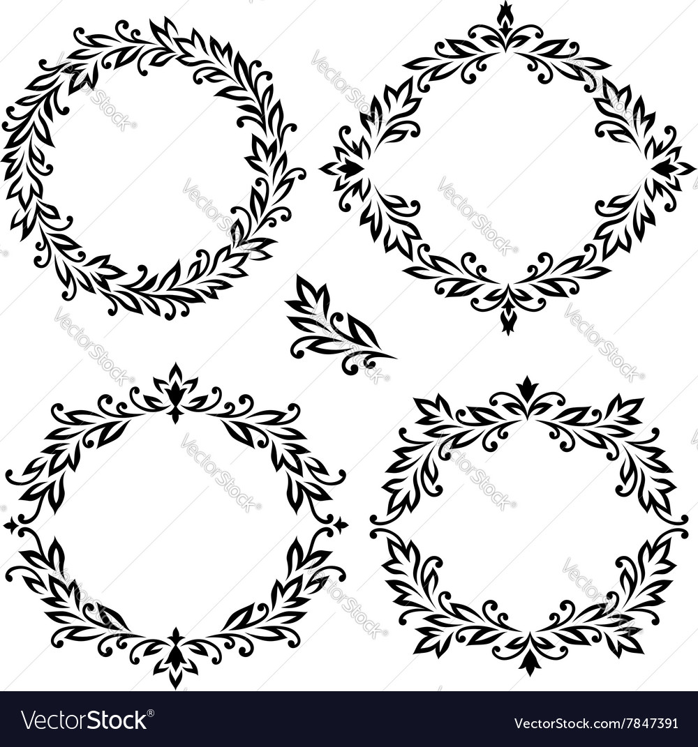 Vintage round frame Royalty Free Vector Image - VectorStock