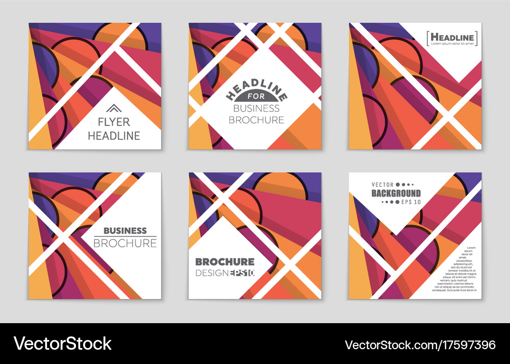 Abstract layout background set for art Royalty Free Vector