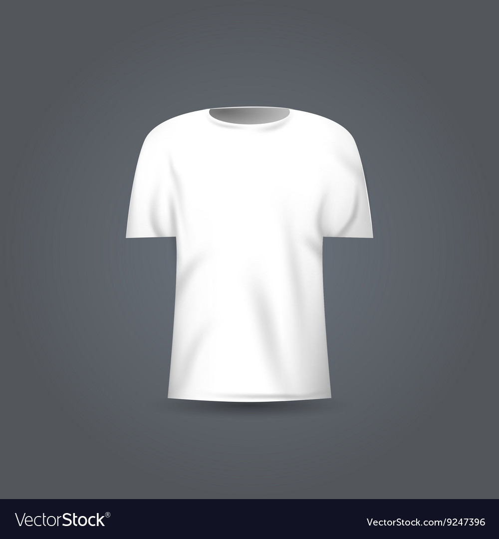 Blank t-shirt template white t-shirt Royalty Free Vector