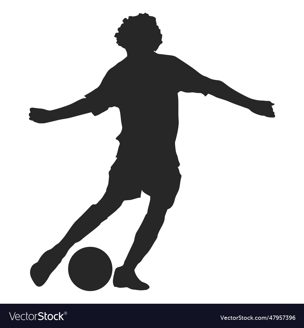 Boy child playing soccer Royalty Free Vector Image