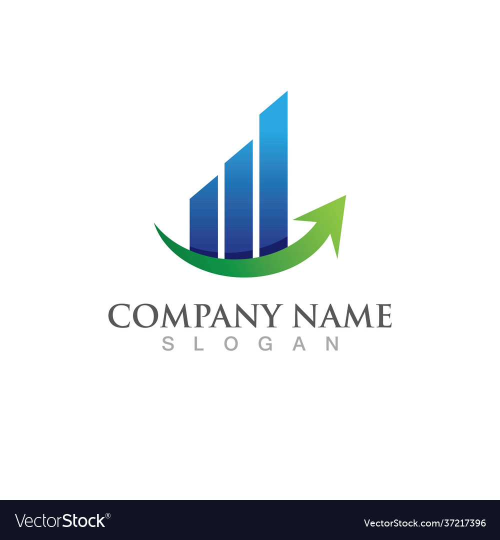 Business finance logo template Royalty Free Vector Image