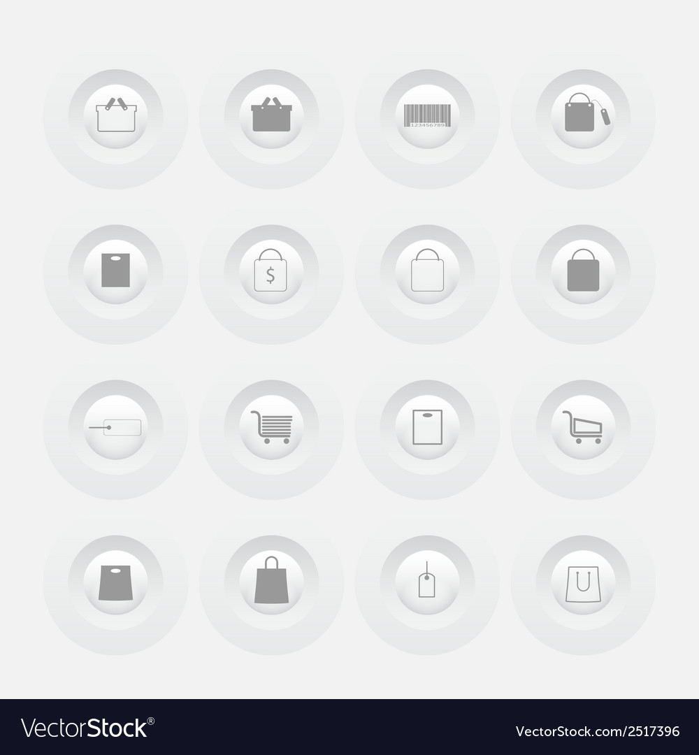 Button shopping icons web design menu template