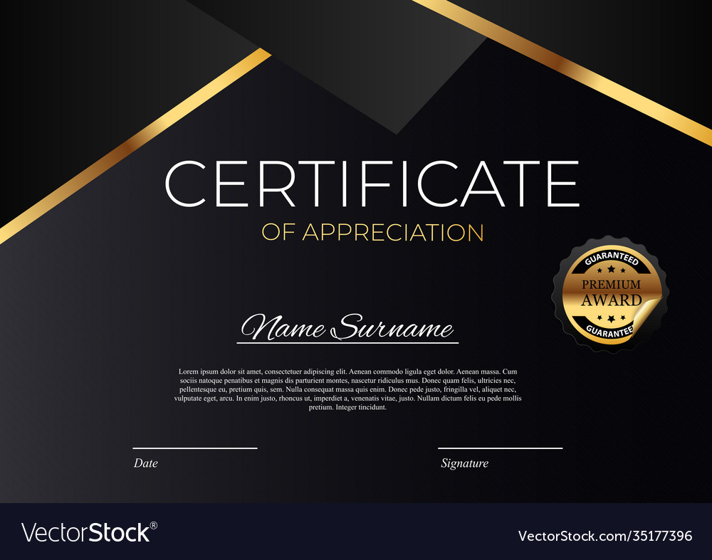 Certificate template background award diploma Vector Image