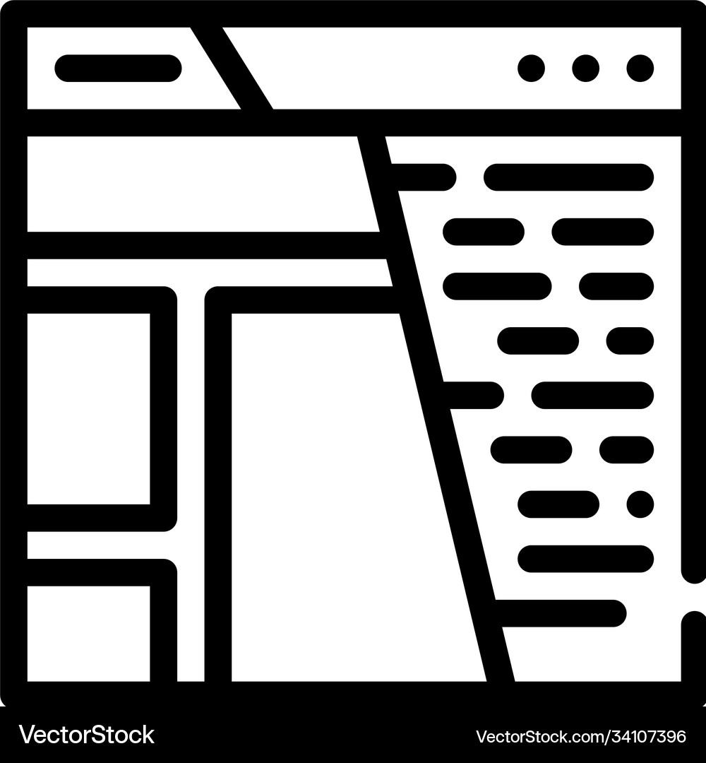 Content seo optimization line icon Royalty Free Vector Image