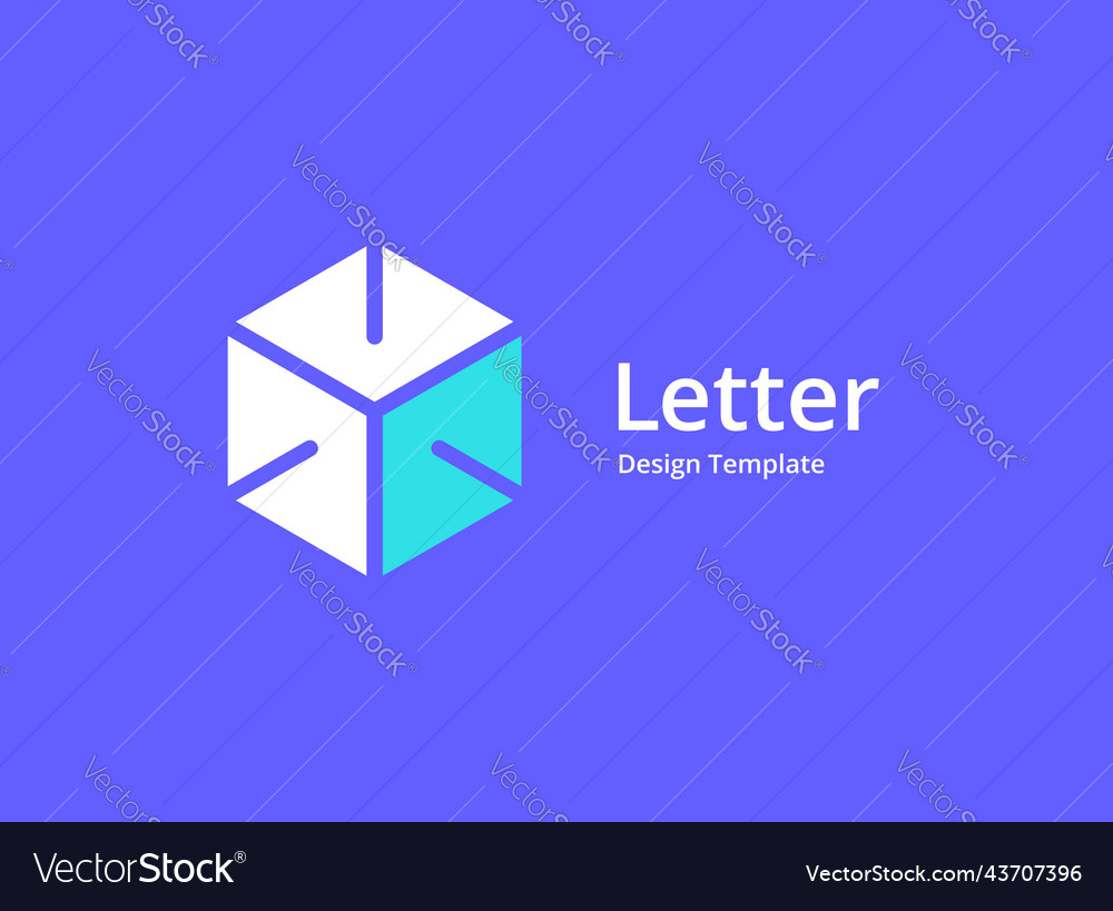 Cube letter o or number 0 logo icon design vector image