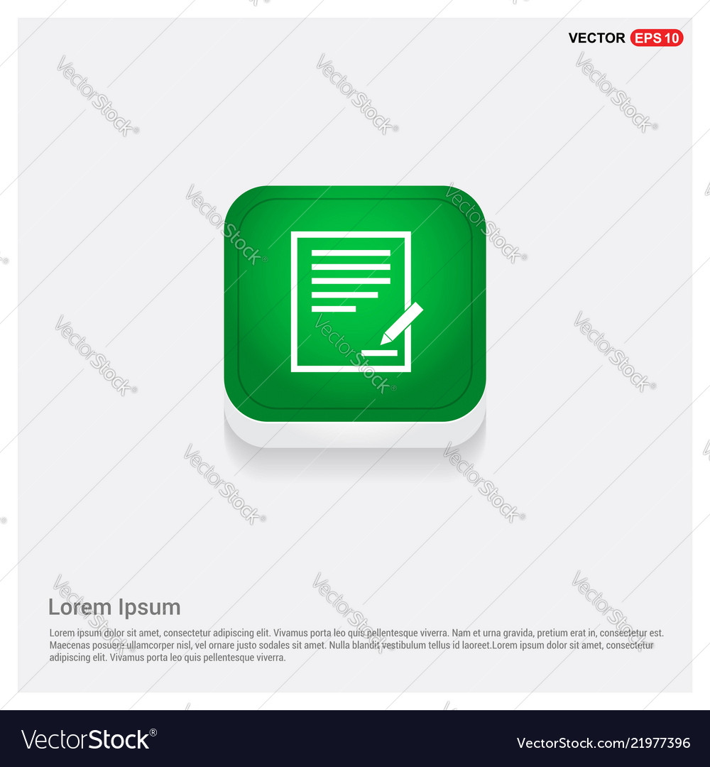 Dokument-Symbol grüne Web-Taste vector image Dokument-Symbol grüne Web-Taste