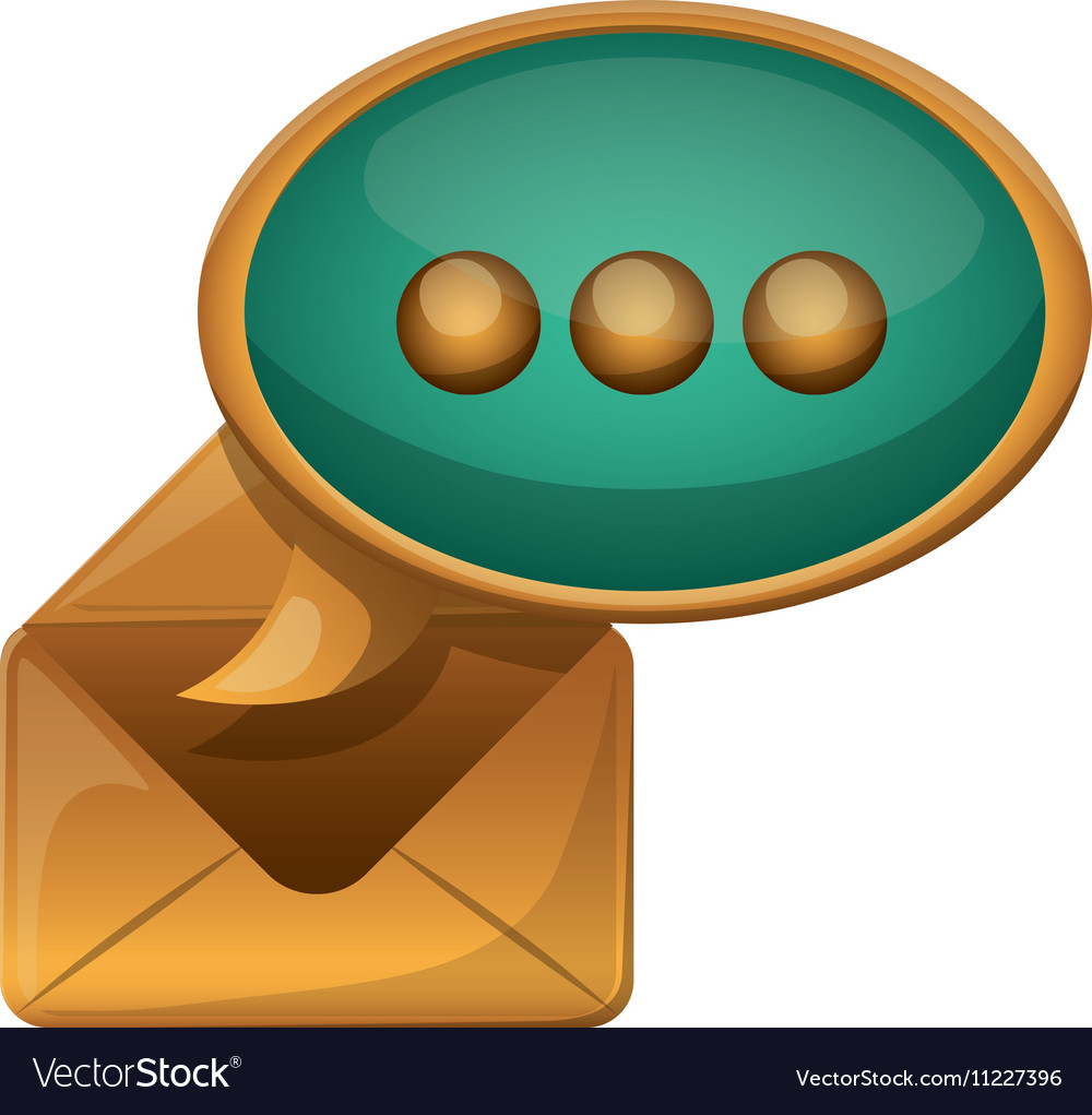 Envelope and speech bubble