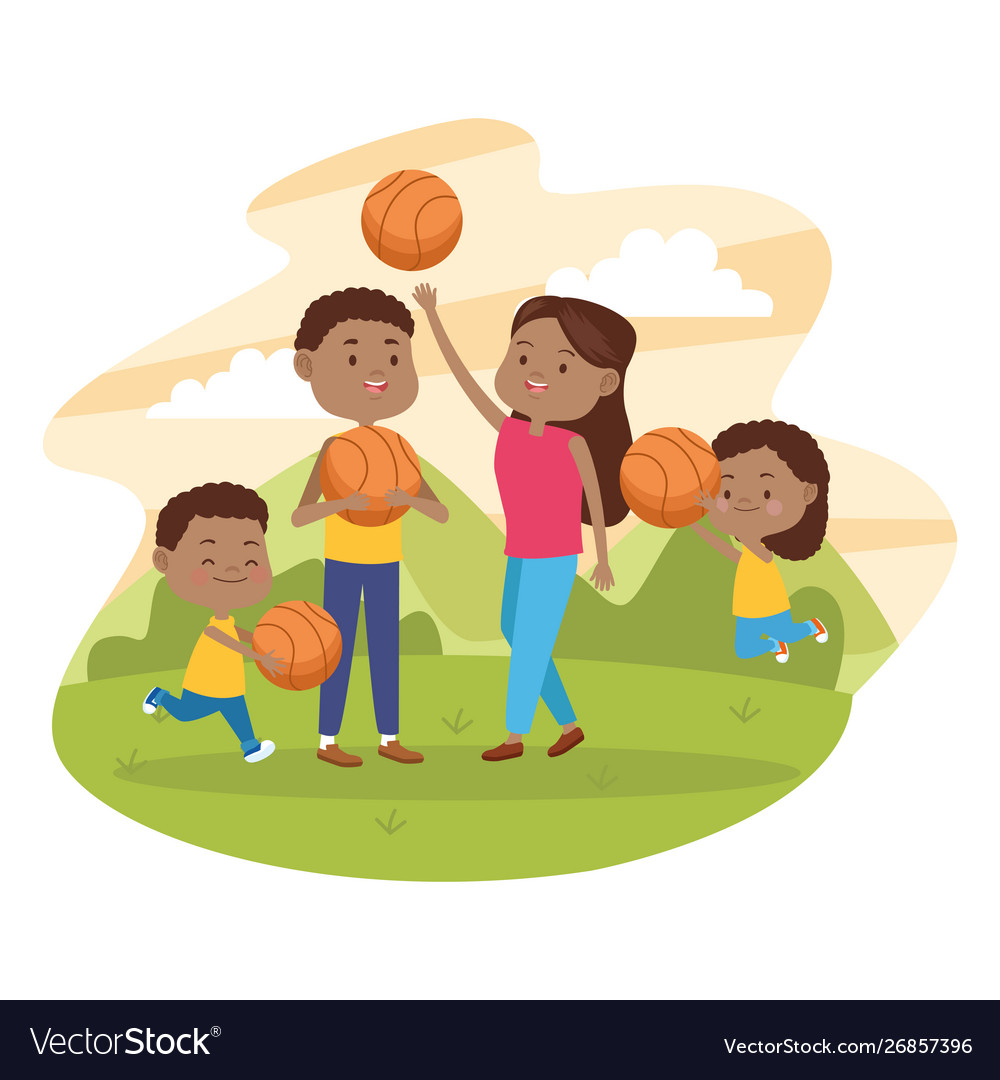 Family parents and kids cartoons Royalty Free Vector Image Family parents and kids cartoons Royalty Free Vector Image