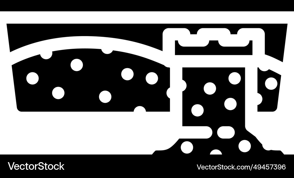 Kinetic sand fidget toy glyph icon Royalty Free Vector Image